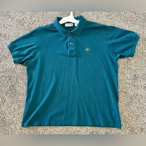 LACOSTE Classic Fit Men's Polo Shirt Forest Green 100% Cotton Size 6 FR US XL